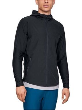Under Armour Threadborne Vanish fitted hoodie jacket Black Full zip men's XL